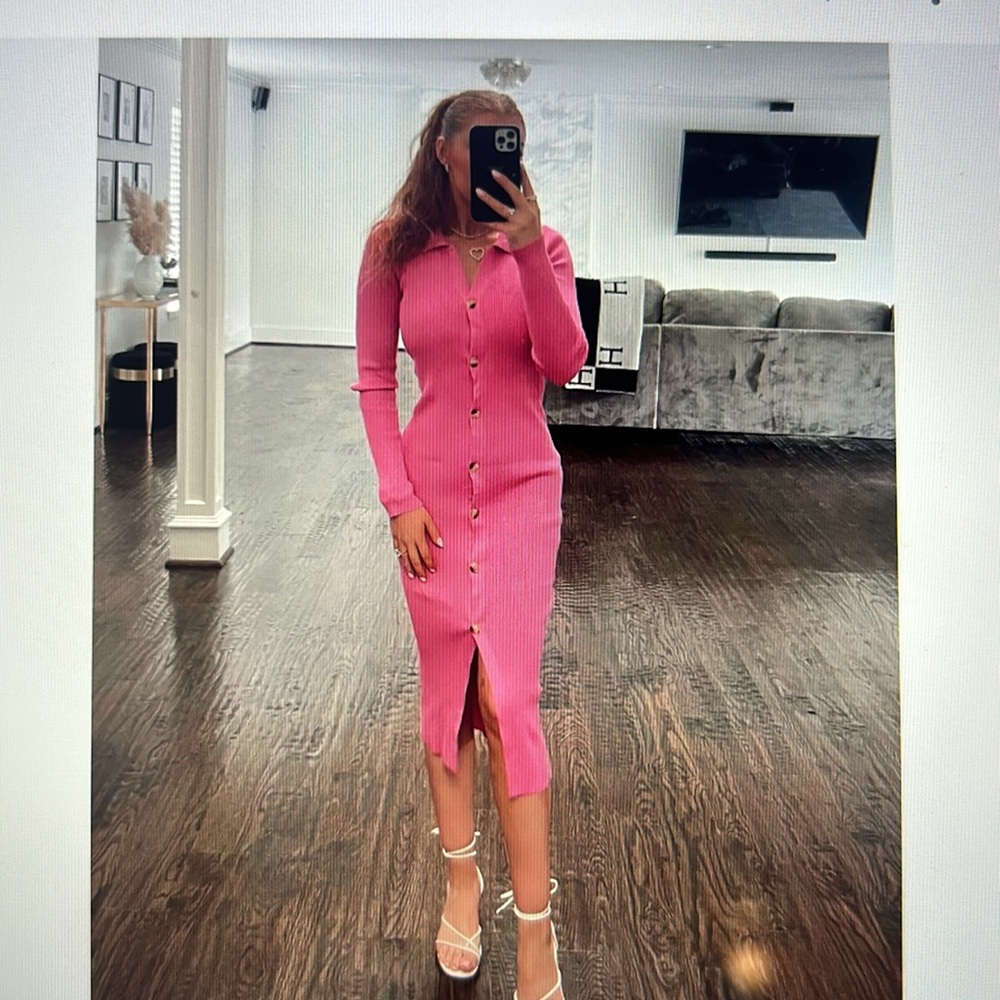 Vici pink knit dress